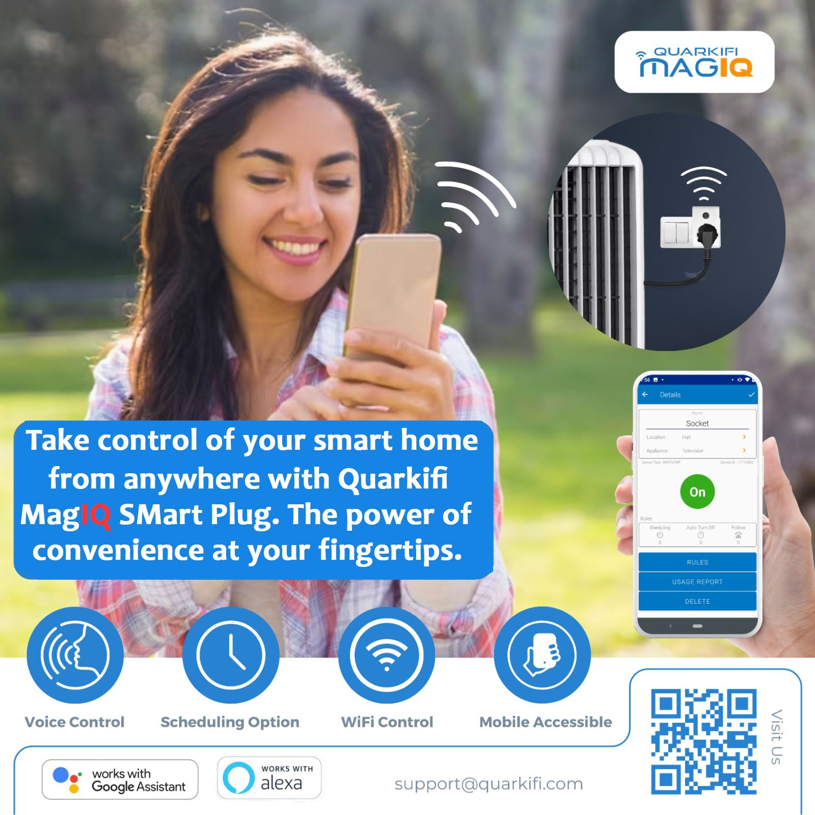 Quarkifi MagIQ Smart Plug Brings Home Automation to Your Fingertips